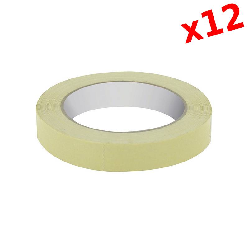Pack de 12 Ruban Adhésif crêpé 25 mm x 42 m