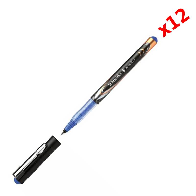 Pack de 12 Stylos à Bille Roller SCHNEIDER Xtra 823 0.3 mm - Bleu - Image 2