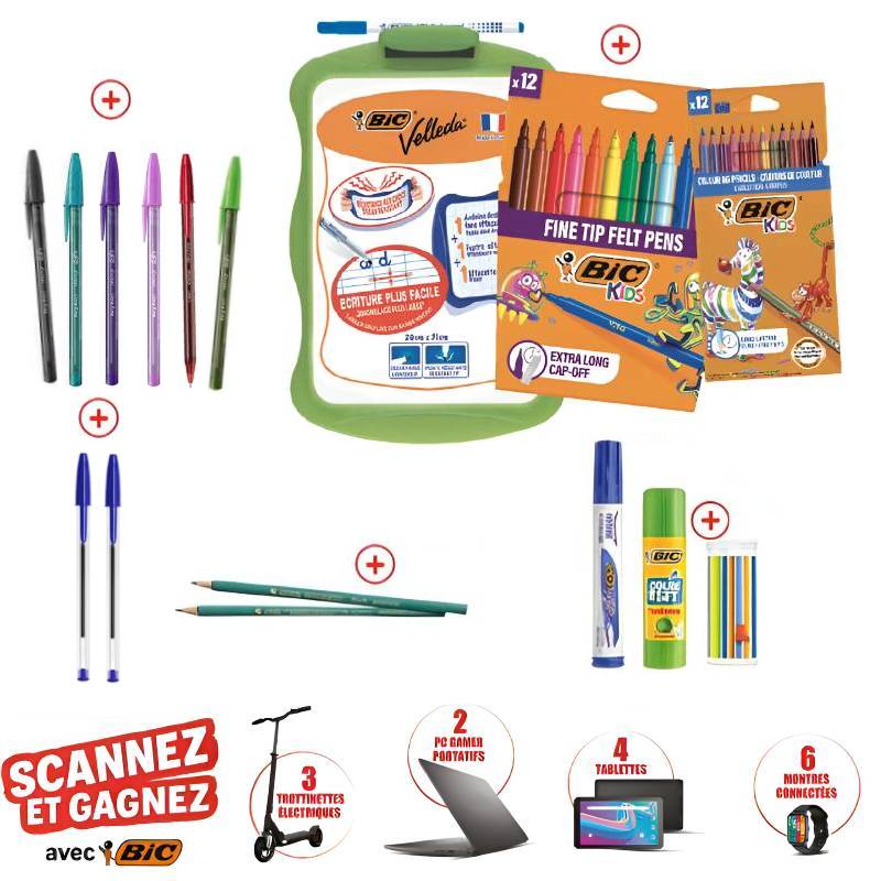 Pack de 17 articles Bic Spécial Rentrée scolaire