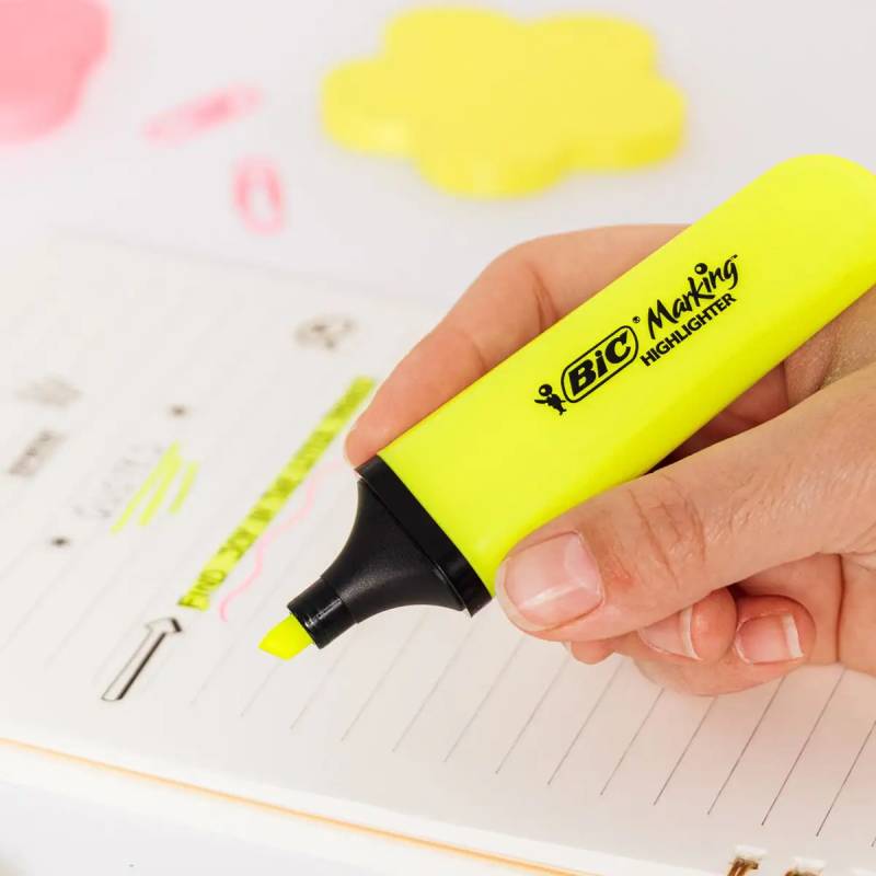 Pack de 2 Surligneurs BIC Blister Neon - Jaune - Image 3