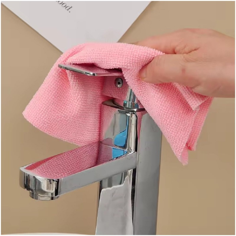 Pack de 20 Serviettes de Cuisine en Microfibre - Rose - Image 3