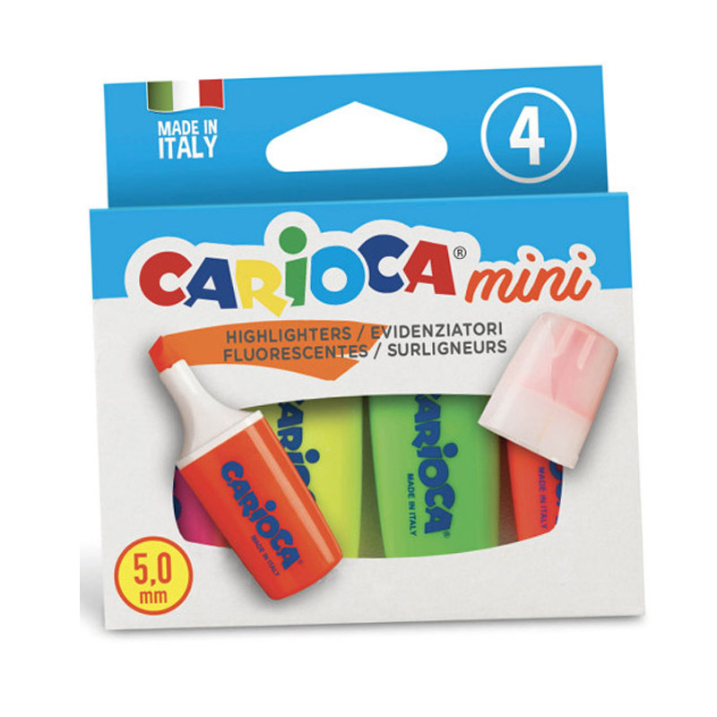 Pack De 4 Fluo Carioca Mini Pochette - (42868)
