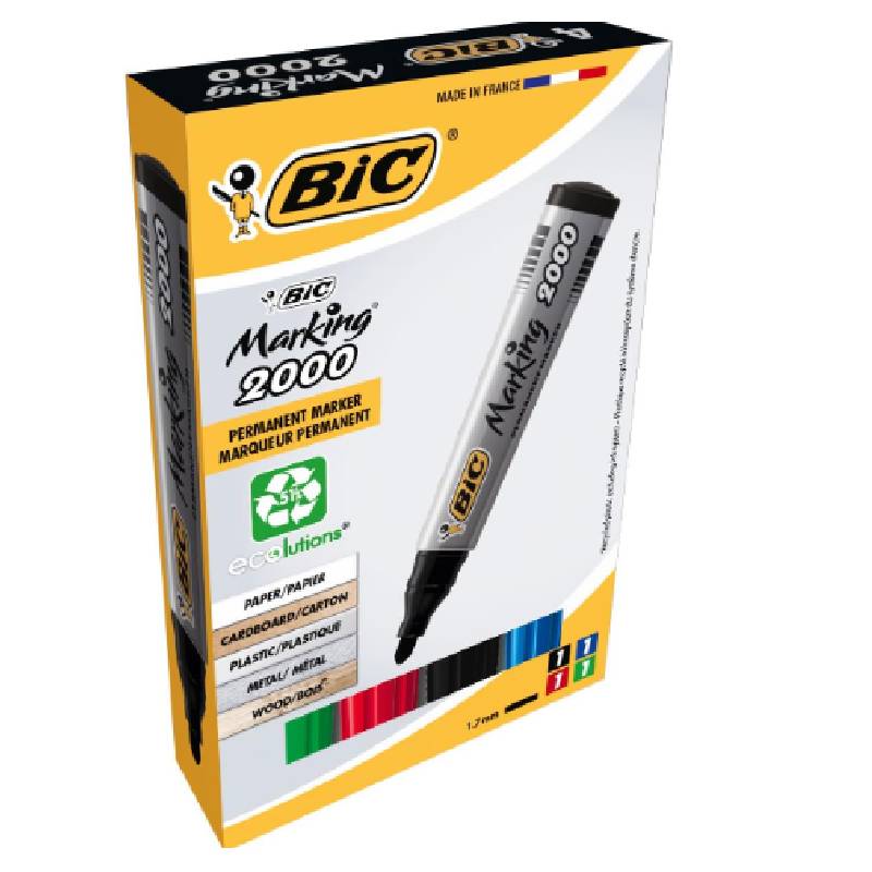 Pack de 4 Marqueurs BIC Eco Marking 2000 - 120047