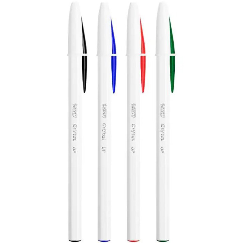 Pack de 4 Stylos Blister BIC à Bille Cristal Up - Couleurs Assortis(94640) - Image 2