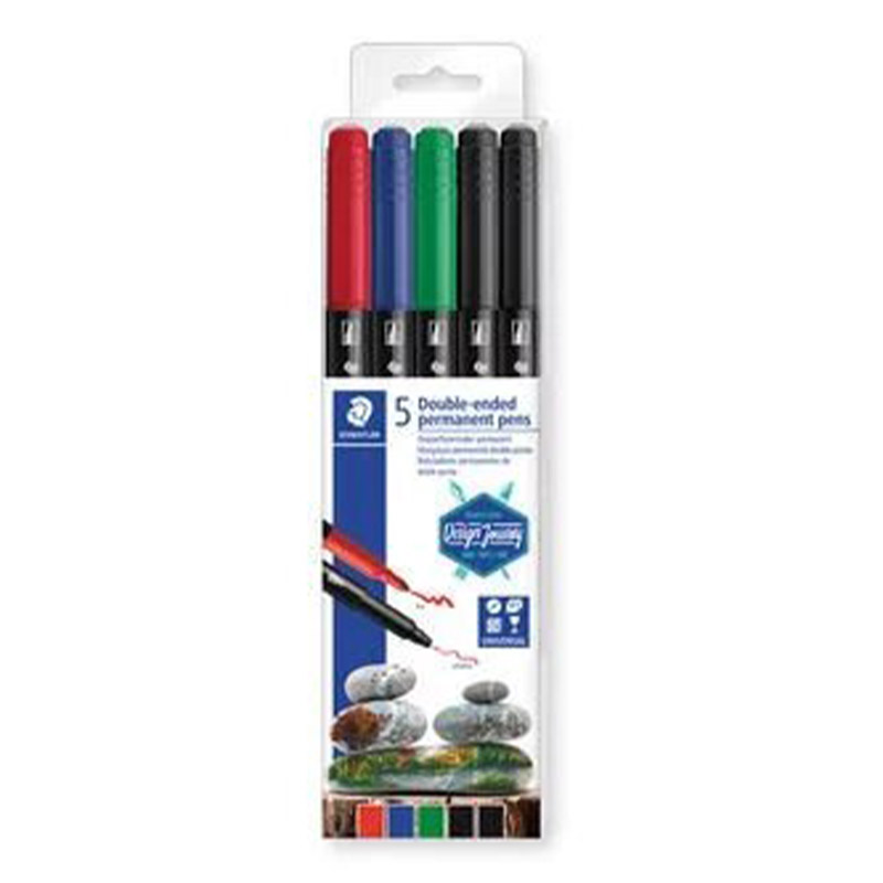 Pack de 5 Stylos Pinceaux aquarelle STAEDTLER à double extrémité