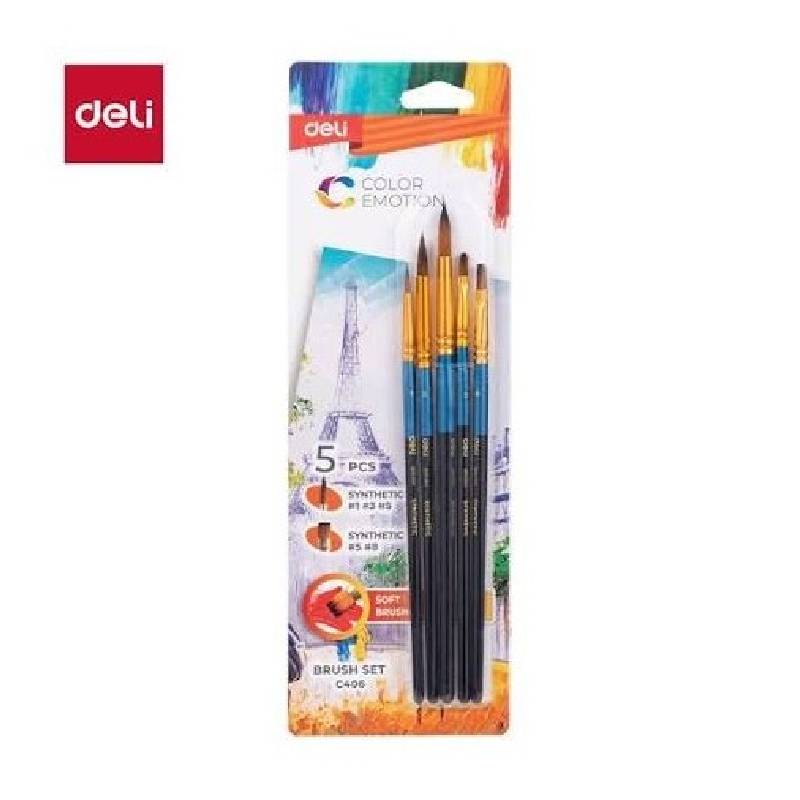 Pack de 5 Pinceaux DELI Couleur Assortis