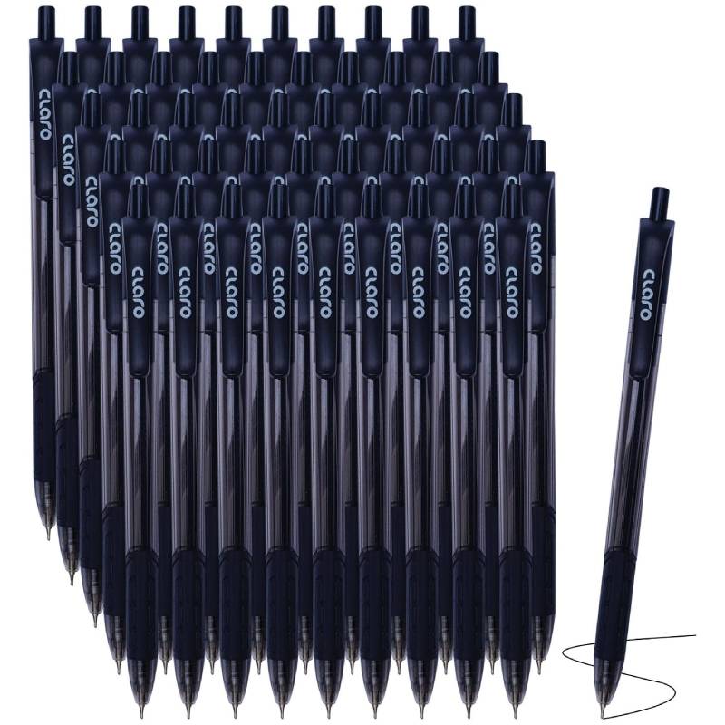 Pack de 50 Stylos à Bille CLARO Trion Grip RT - Noir