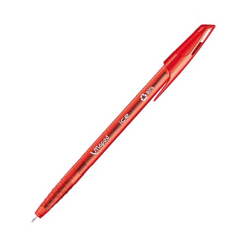 Pack de 50 Stylos à Bille MAPED ICE Medium - Rouge - Image 2