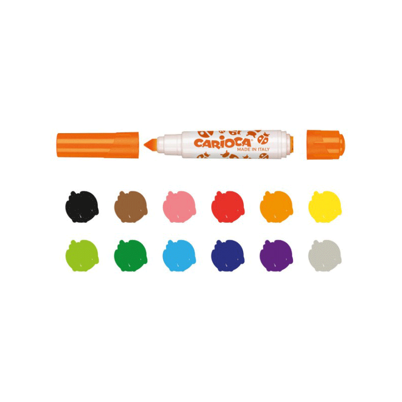 Pack de 6 Crayons CARIOCA Stamperello Assortis - Image 2