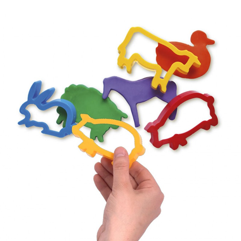 Pack de 6 Emporte-pièces animaux de la ferme JOVI Pour modelage  - Image 2