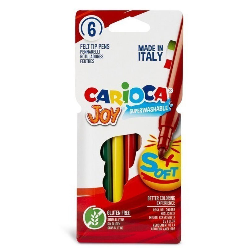 Pack de 6 Feutres 40549 De Coloriage CARIOCA Joy 