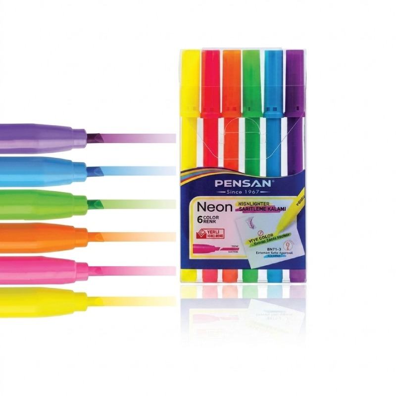 Pack De 6 Marqueurs PENSAN Fluo Neon - Image 2