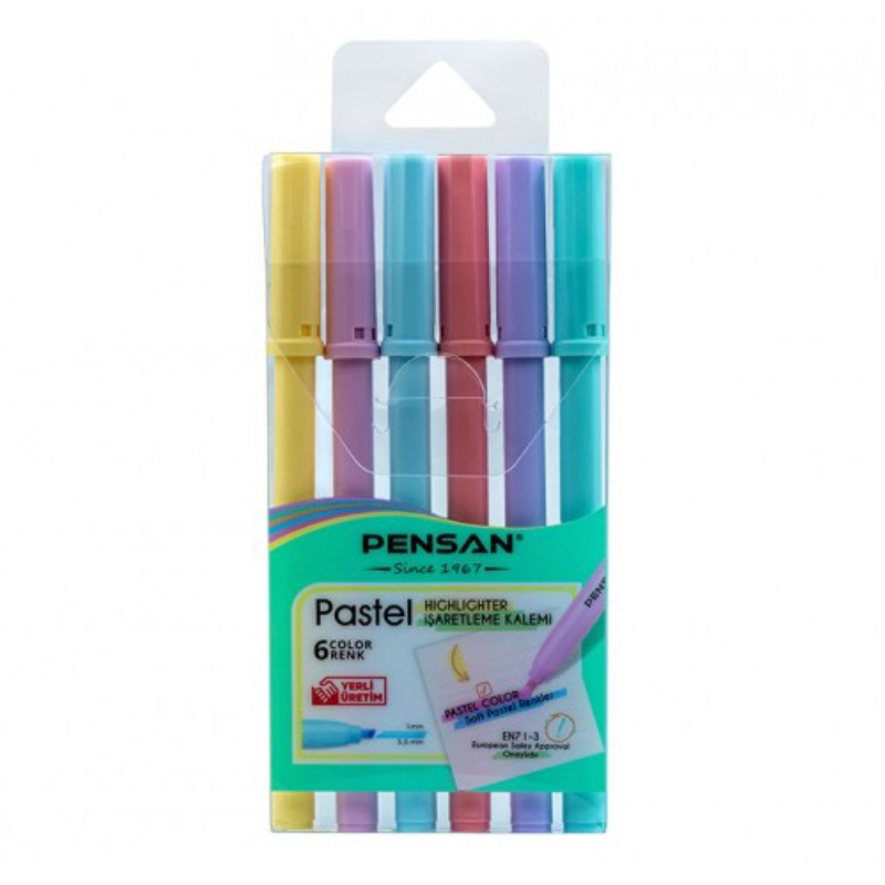 Pack de 6 Marqueurs PENSAN Fluo Pastel  