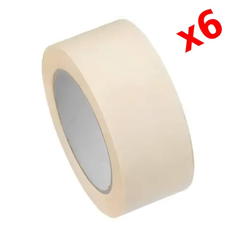 Pack de 6 Ruban Adhésif Crêpé 44 mm x 22 m