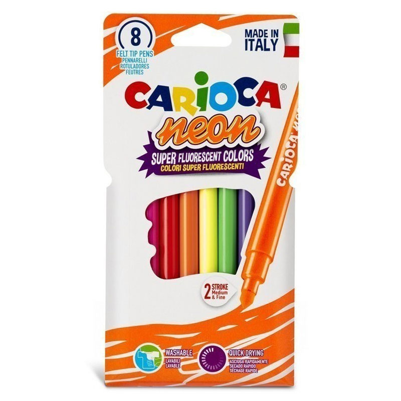 Carioca Neon stylo-feutre Fin/moyen Multicolore 8 pièce(s), Photo boutique MyTek chez MyTek