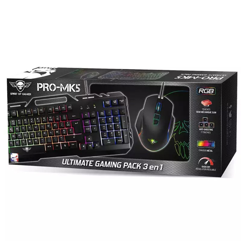 PACK Gaming 3 en 1 SPIRIT OF GAMER PRO-MK5 RGB - Noir - Image 5