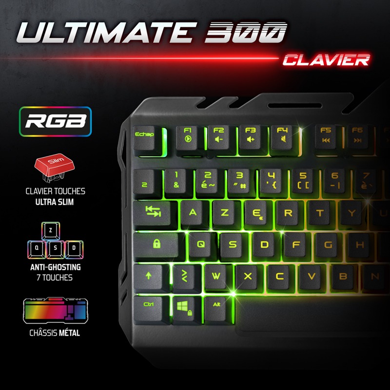 PACK Gaming 4 en 1 SPIRIT OF GAMER Ultimate 300 - Noir - Image 3