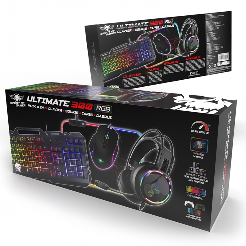 PACK Gaming 4 en 1 SPIRIT OF GAMER Ultimate 300 - Noir - Image 7