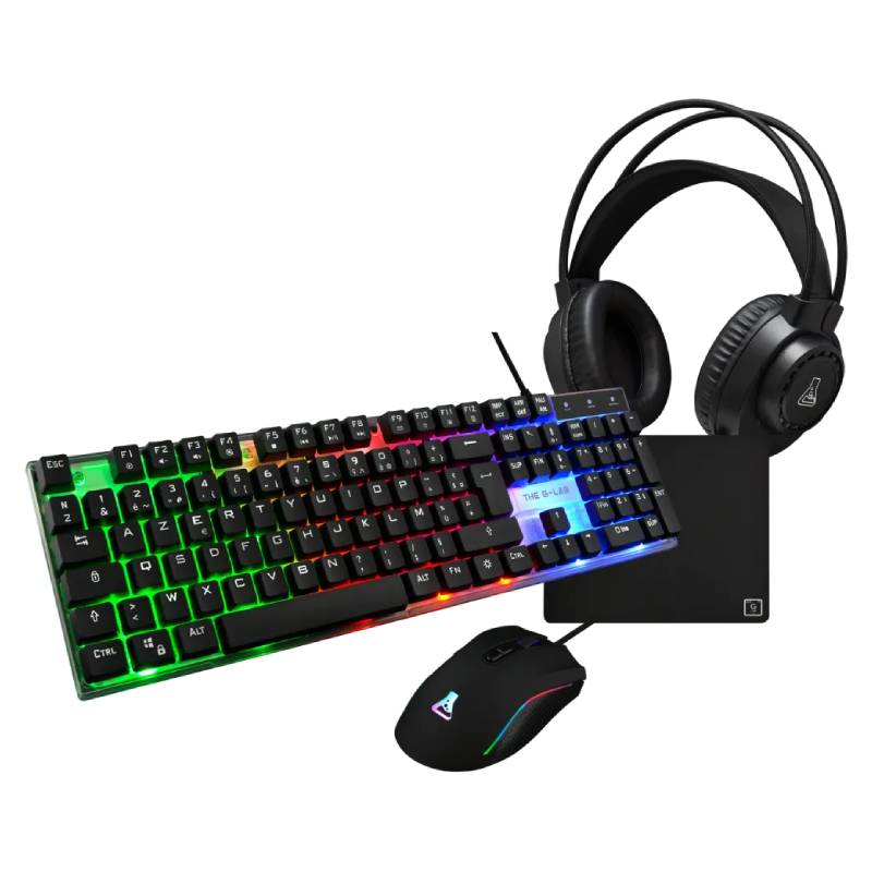 Pack Gaming G-LAB COMBO NEON 4 en 1 - Noir
