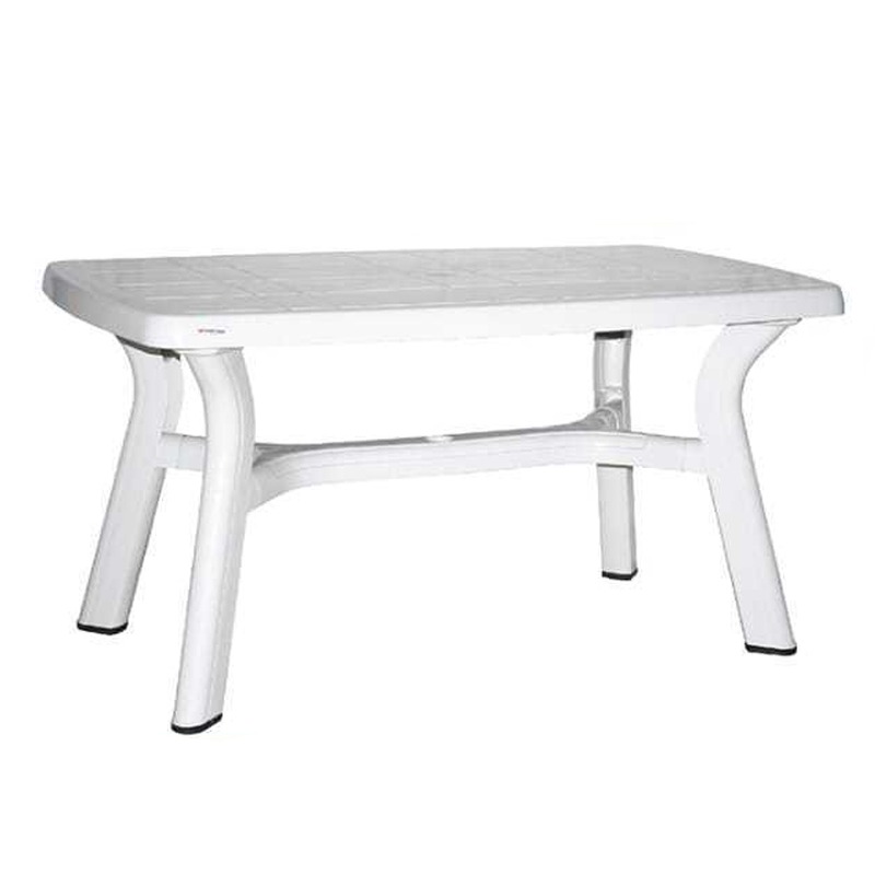 Pack Table Zahra et 6 Chaises Floria en Plastique - Blanc - Image 2