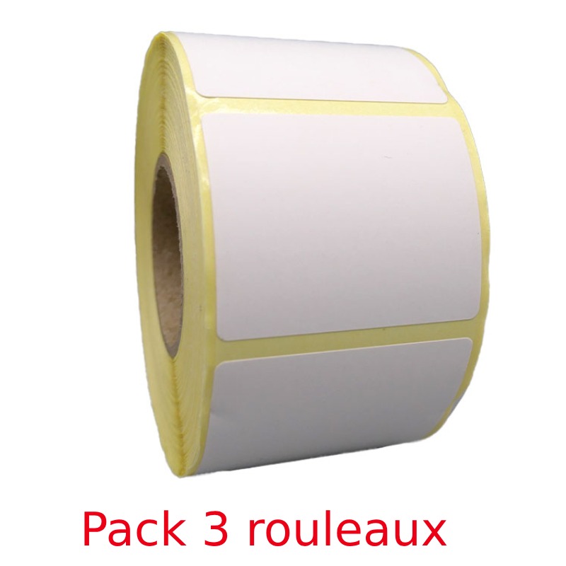 Pack de 3 Rouleaux d'Étiquettes Thermiques 90 x 60 mm 