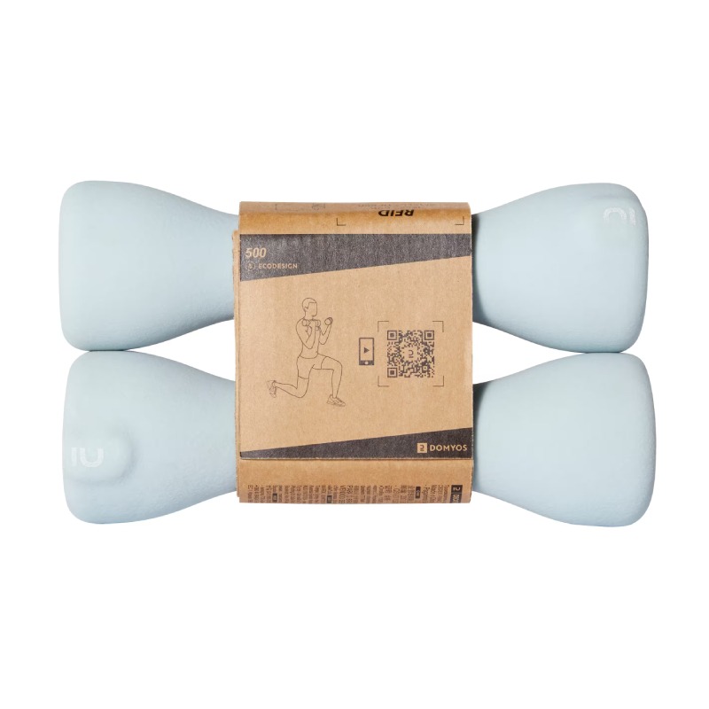 Paire D'haltères DOMYOSS Fitness 2*2 kg - Bleu clair  - Image 5
