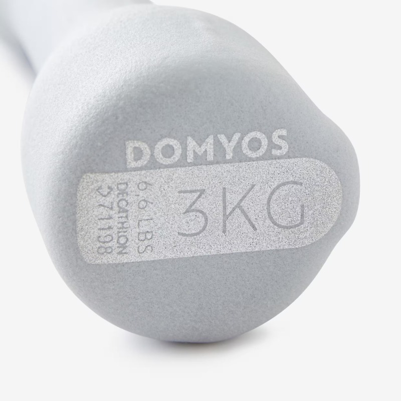 Paire D'haltères DOMYOSS Fitness 2*3 Kg - Gris - Image 6