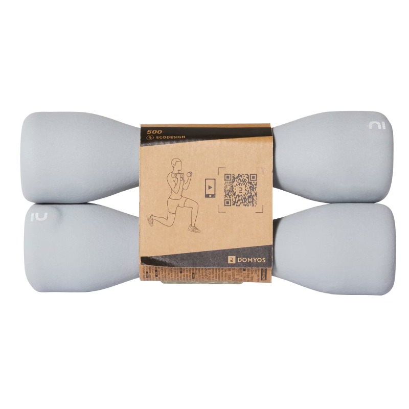 Paire D'haltères DOMYOSS Fitness 2*3 Kg - Gris - Image 7