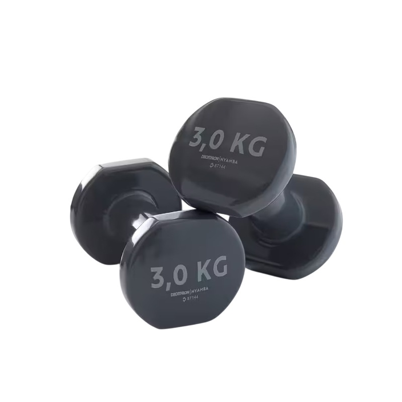 Paire D'haltères DOMYOSS Fitness 2*3 kg - Gris - Image 2