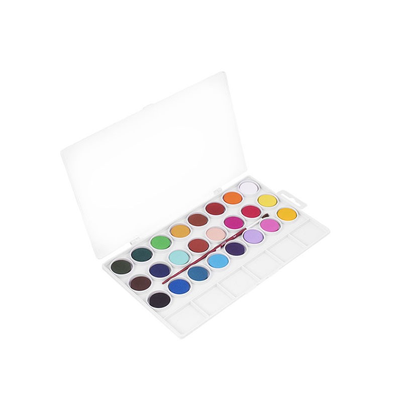 Palette de 24 galets d'aquarelles de 22mm couleurs assorties - Image 4