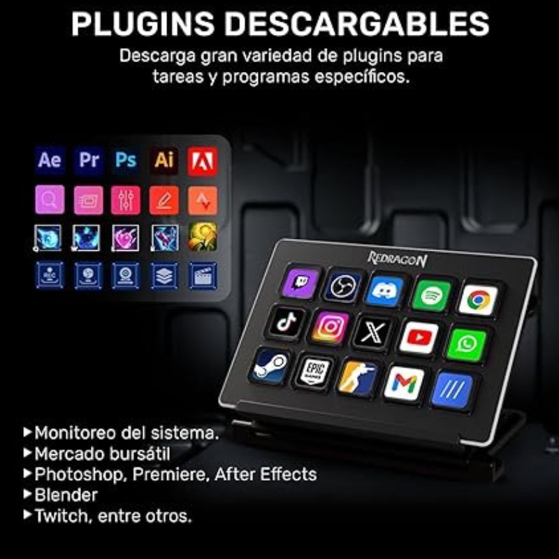 Panneau De Contrôle De Streaming REDRAGON SS550 - Noir  - Image 3