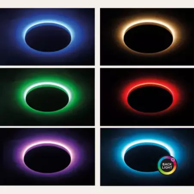 Panneau LED intelligent KSIX Duo, RGB+CCT, diamètre 42 cm, 2 450 lm, 24 W - BXPLAFLED01 - Image 4