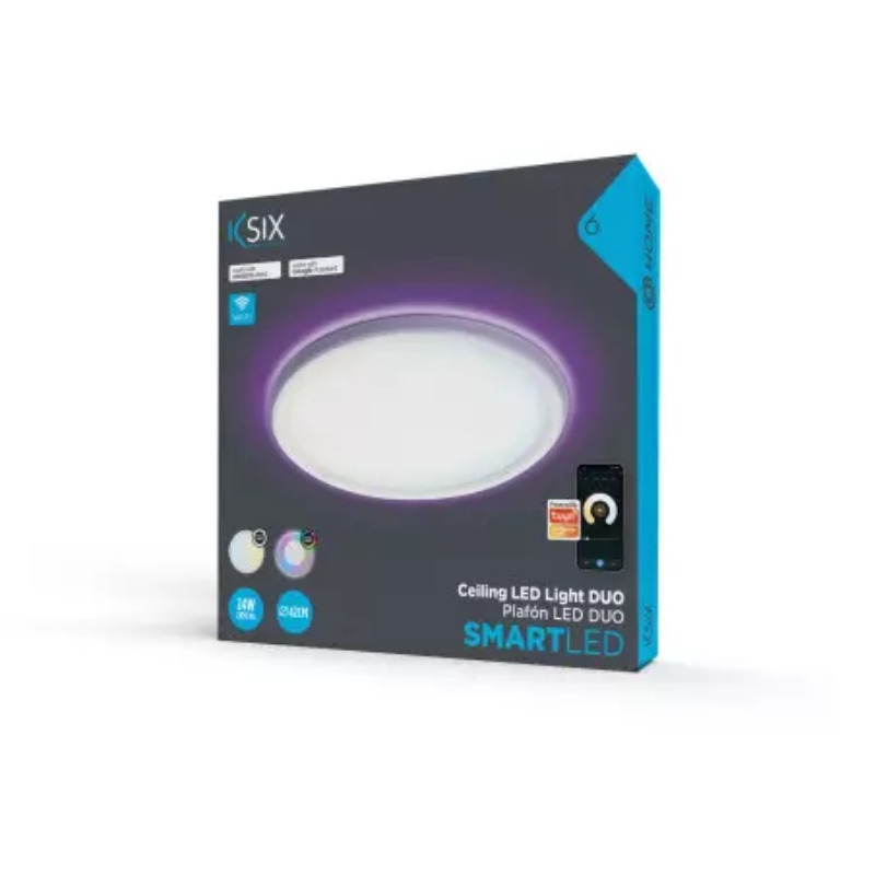 Panneau LED intelligent KSIX Duo, RGB+CCT, diamètre 42 cm, 2 450 lm, 24 W - BXPLAFLED01 - Image 5