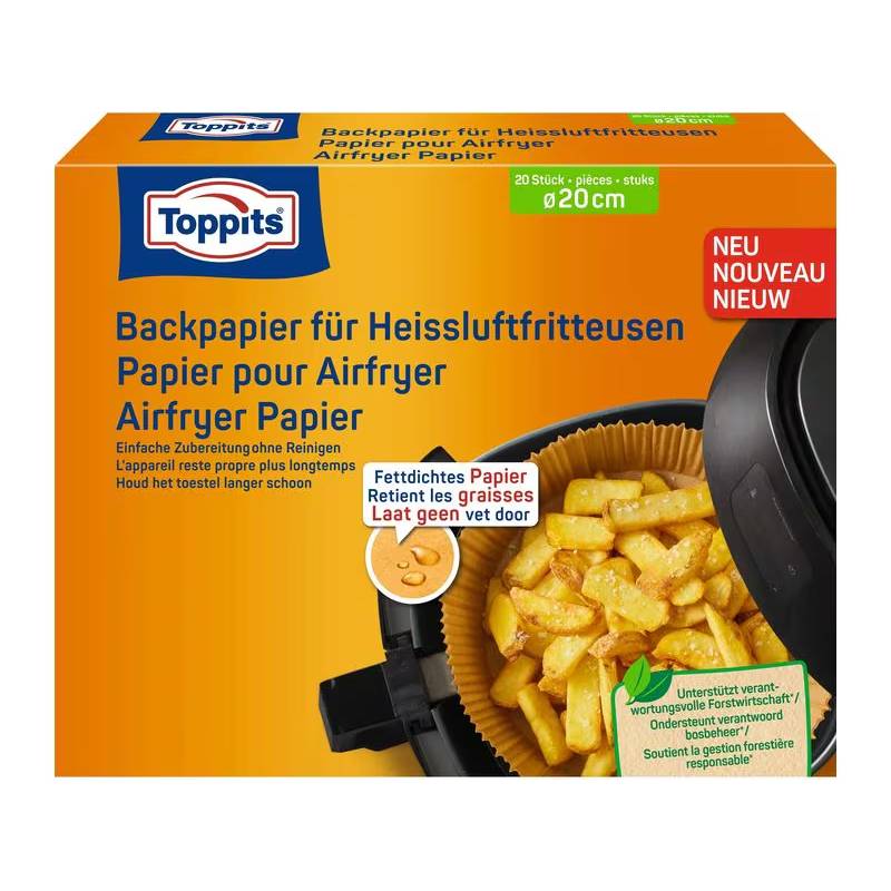 Papier Cuisson TOPPITS Pour Les Friteuses Sans Huile 20 Pièces - Image 3