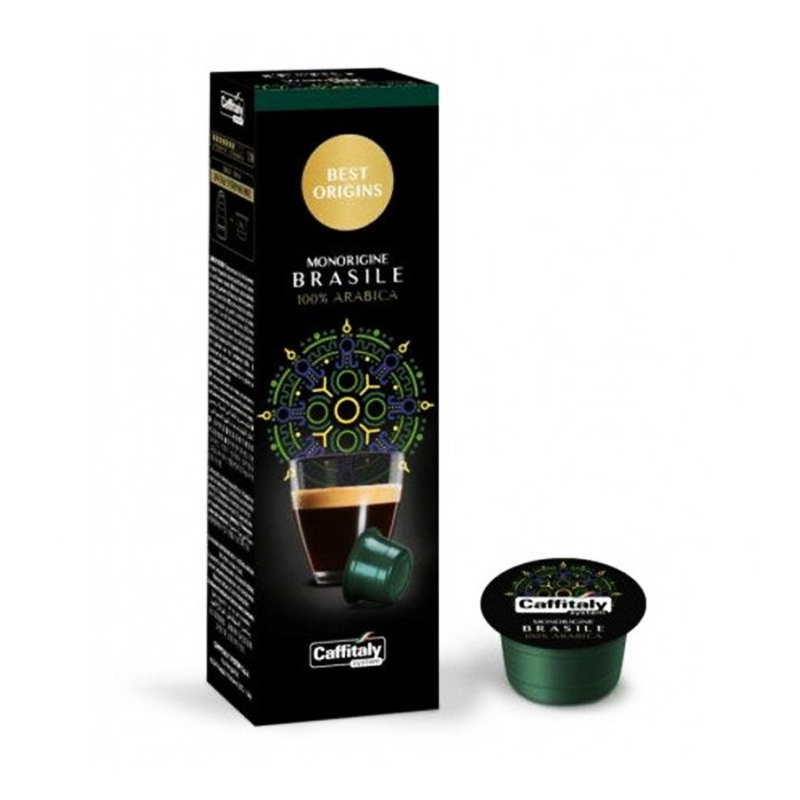 Paquet De 10 Capsules CAFFITALY Brasile Avec 2 Filtres, Photo boutique MyTek chez MyTek