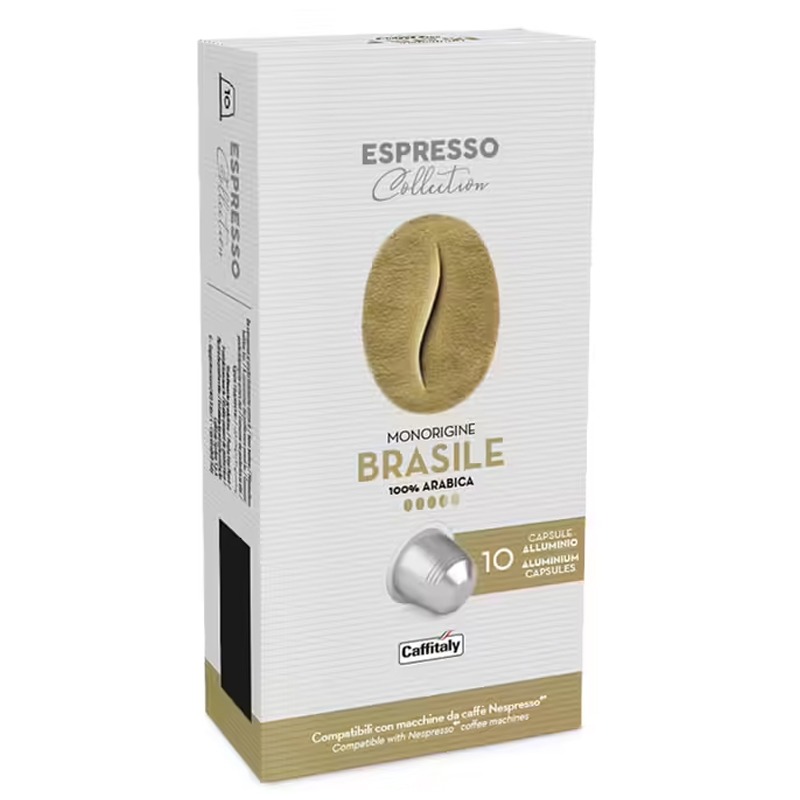 Paquet De 10 Capsules CAFFITALY Brasile Compatible Nespresso