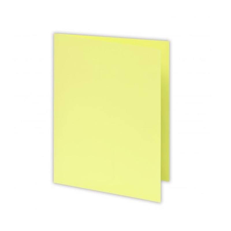 Paquet De 100 Chemises Cartonné RIBAT Bristol Pastel 160Gr 24*32 - Jaune 