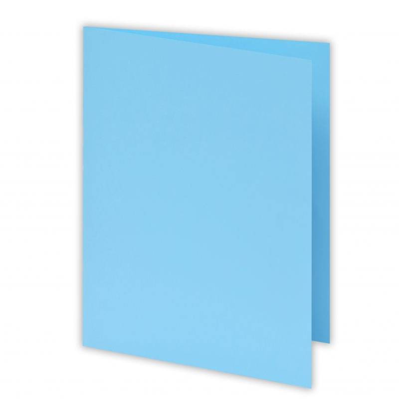 Paquet de 100 Chemises RIBAT Bristol 160 G 24 x 32 Cm - Bleu Pastel