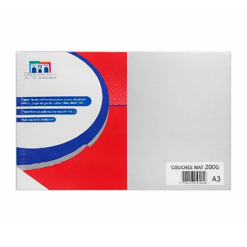  Paquet de 100 Feuilles RIBAT Couché Mat A3 200G