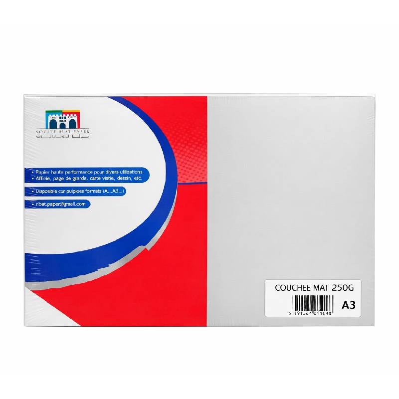  Paquet de 100 Feuilles RIBAT Couché Mat A3 250G