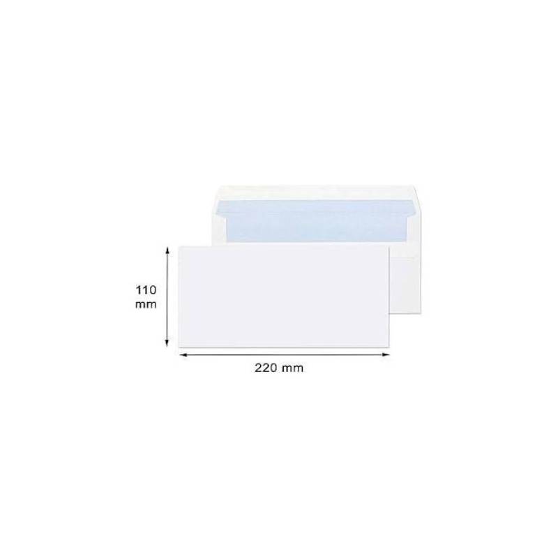 Paquet de 50 Enveloppes GAZELLE 11x22 Vitrifié Blanc 80g - Image 2