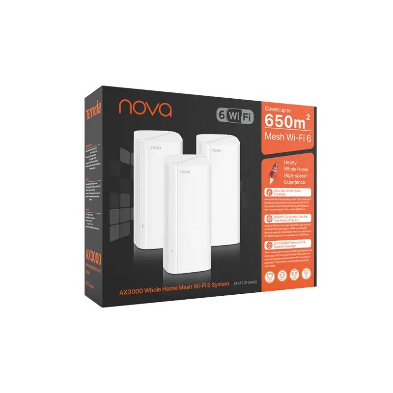 Paquet de 3 Systèmes Wi-Fi 6 Maillés TENDA Nova MX12/EX12 AX3000 - Image 4