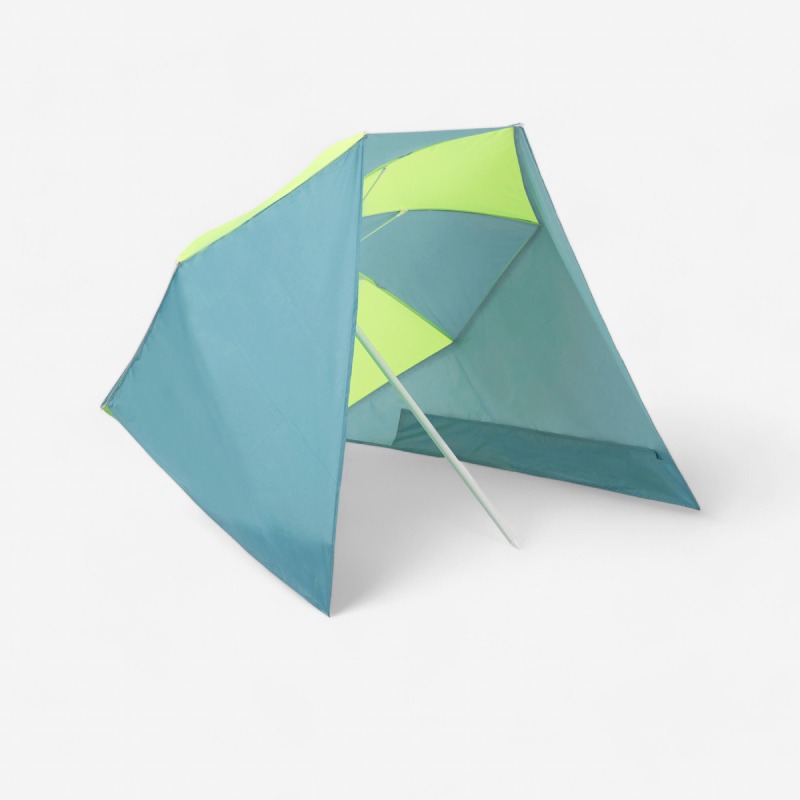 Parasol de Plage DECATHLON 2 Places UPF 50+ PARUV Windstop - bleu jaune - Image 3