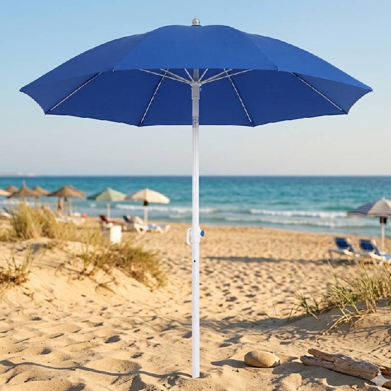 Parasol de Plage Grand Format 3.2M pour Plage - Bleu - Image 2
