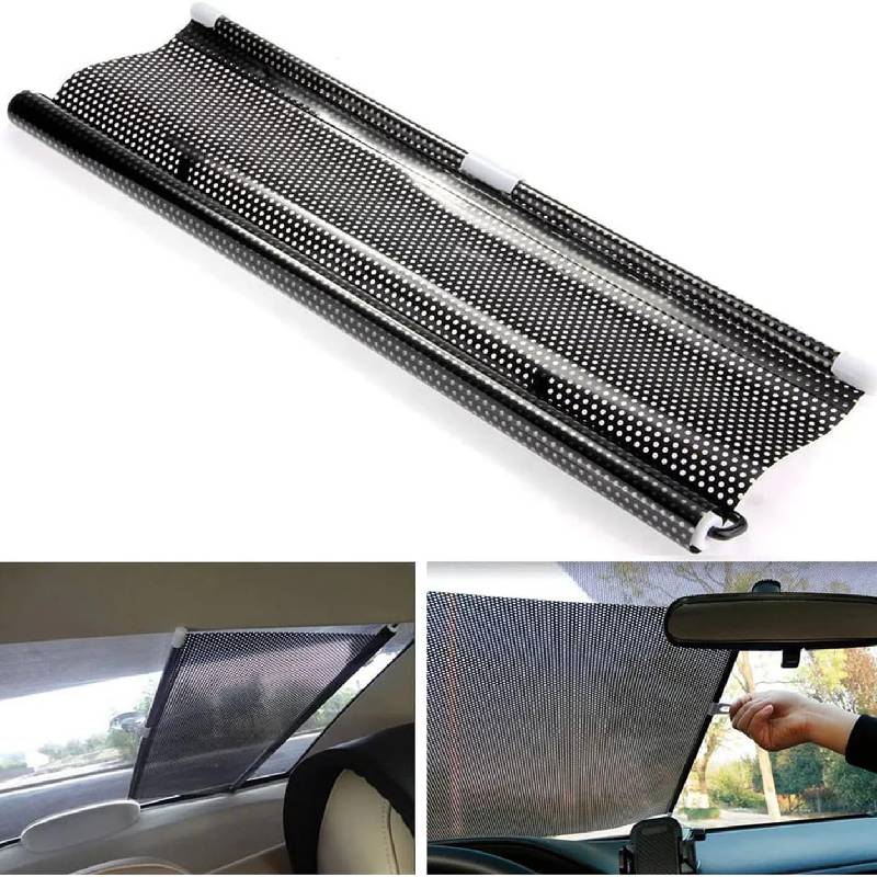 Pare-Soleil Automatique Perforé pour Voiture - Noir - Image 2