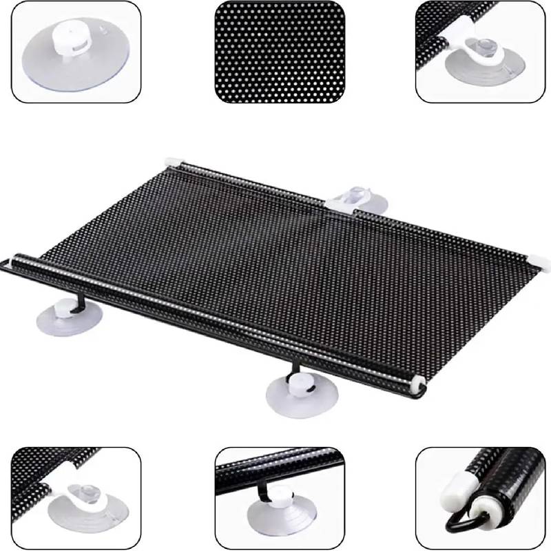 Pare-Soleil Automatique Perforé pour Voiture - Noir - Image 3