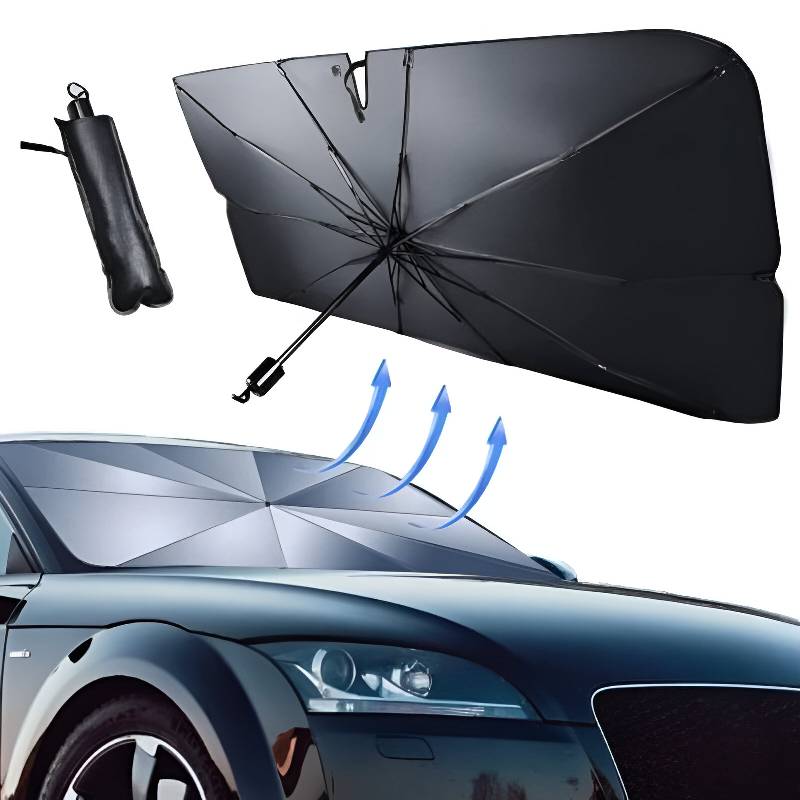Pare Soleil En Forme Parapluie Pour Pare-Brise De Voiture - Noir - Image 2