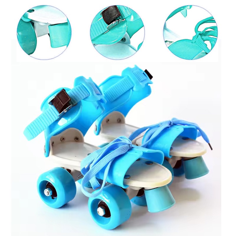 Patins à Roulettes Réglables Pour Enfant - Bleu Ciel - Image 2