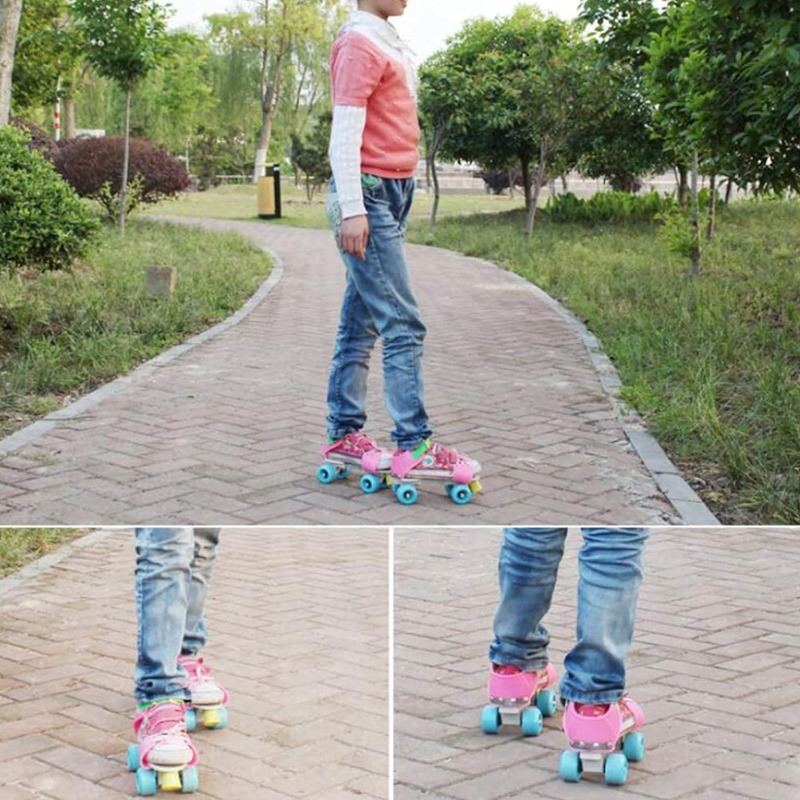 Patins à Roulettes Réglables Pour Enfant - Bleu Ciel - Image 3