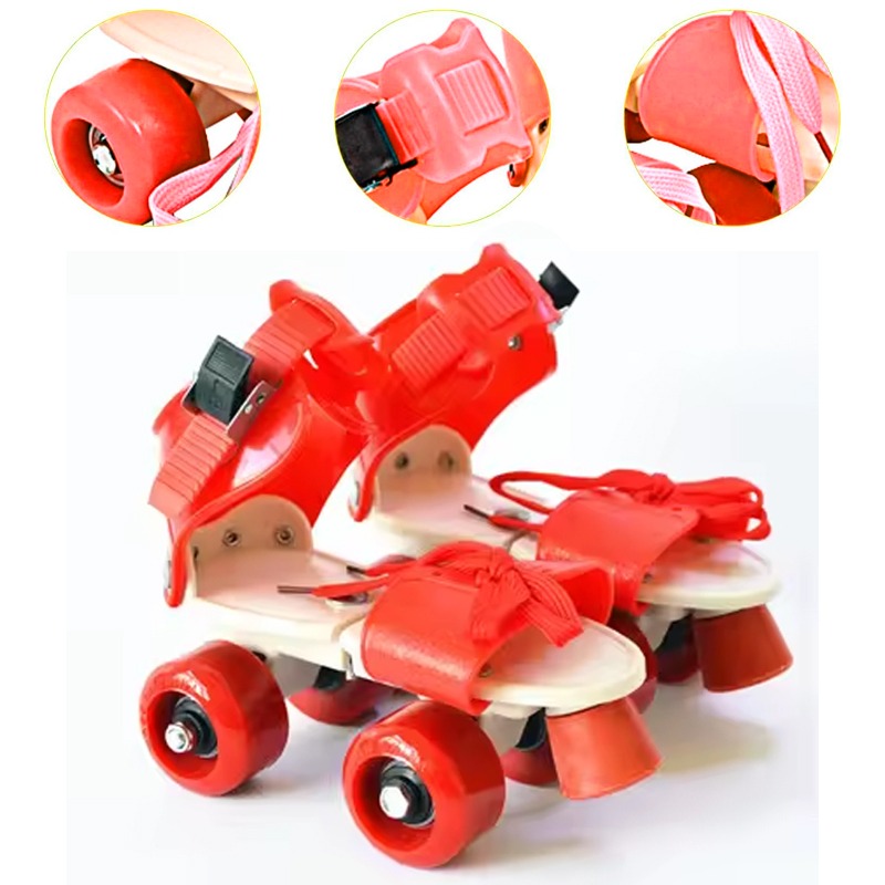 Patins à Roulettes Réglables Pour Enfant - Rouge - Image 2